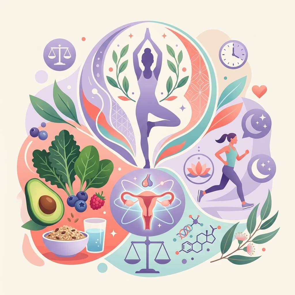 PCOS and PMOS Guide — visual representing women's wellness, hormonal health, and nutrition advice
