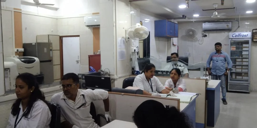 Hospital reception desk